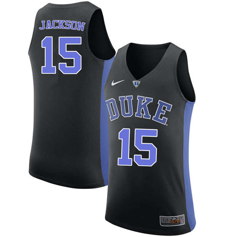 Duke Blue Devils #15 Frank Jackson College Basketball Jerseys-Black